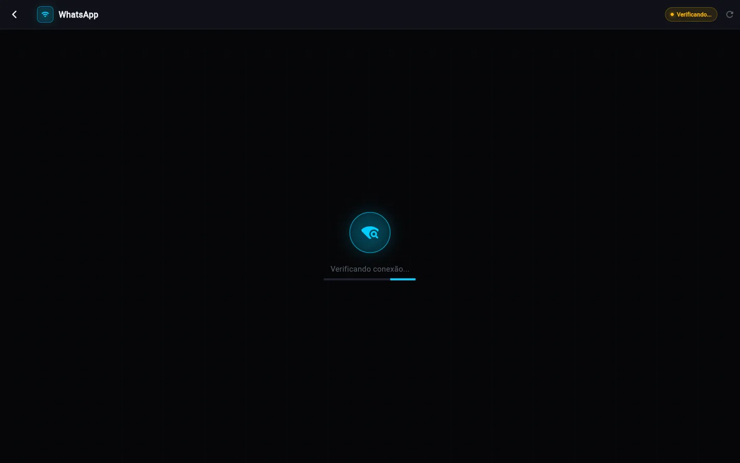 AXON Core — tela real do sistema (conexão WhatsApp)